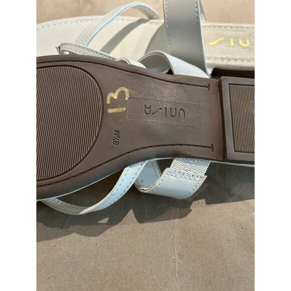 FREE W/PURCHASE UNISA Women Sandal 8.5M Thong Slide Faux Leather Off‎ White Flat - Picture 4 of 5